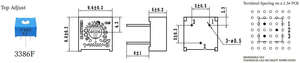 Potenziometro <span class=keywords><strong>Trimmer</strong></span> Cermet a Singolo Giro 3386F-1-101lf 103lf 303lf 501lf 503lf - Product Image 6