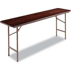 Alera FT727218MY Juego de Mesa Plegable de Madera Rectangular de 72w x 18d x 29h en Color Nogal, Ensamblado y Extensible para Comedor o Bar en Casa - Product Image 2