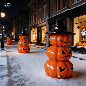 Luxury Fiberglass Pumpkin Sculpture High-End Halloween Decor Custom Design <b>Large</b> Pumpkin Sculpture Unique Halloween Art - Product Image 4