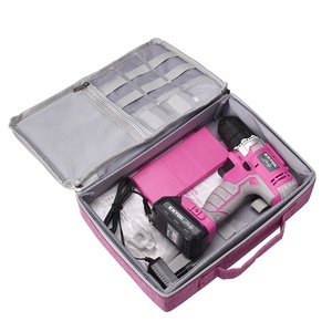 402401 EXTOL 12 Piece <strong>Pink</strong> Lady Power <strong>Tool</strong> Kit Set <strong>Box</strong> for Women With 12v Cordless Drill - Product Image 5
