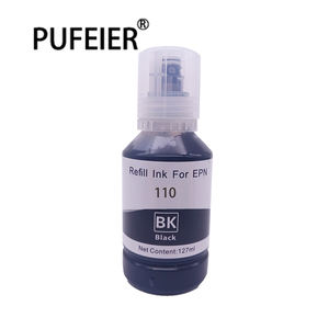 127ML bouteille 110 BK recharge d'encre encre à colorant pour Epson M1100 M1120 M1140 <span class=keywords><strong>M1170</strong></span> M3170 M2170 M1180 M2140 M3180 imprimante à jet d'encre encre à base de colorant - Product Image 1