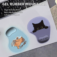 Tapis de souris de jeu en gel de caoutchouc avec repose-poignet, doux, antidérapant, sublimation par transfert thermique, forme irrégulière, tapis de bureau