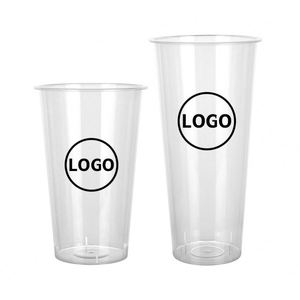 Vasos Desechables al por Mayor con Logotipo Personalizado, Biodegradables, para Té de Burbujas, Jugos, Vasos de Plástico PP Transparente Esmerilado con Tapas - Product Image 2