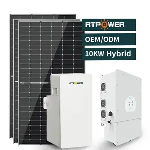 Italië Gratis Verzending 10kw Hybride Zonne-Energie Systeem Alle Zonne-Energie Generator Kits 10kw Hybride Zonne-Energie Systeem 3 Fase