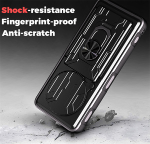 Funda Protectora Resistente con Anillo Giratorio de Metal de 360 Grados para <span class=keywords><strong>ZTE</strong></span> Nubia Music 4/Neo 3/A71/A56/Axon 60 Lite/V70/A35E, Funda para Teléfono con Ventana Deslizante - Product Image 6