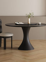 Table à manger effet marbre, table ronde compacte pour petites maisons, meubles de salon modernes et minimalistes