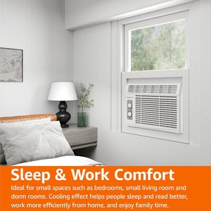 5000 BTU cửa sổ nhỏ điều hòa không khí 150 SQT Đơn vị điều chỉnh cửa sổ trắng phù hợp với điều khiển cơ học trực quan - Product Image 4