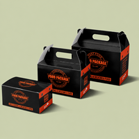 Boîtes personnalisées avec logo pour poulet frit, hot-dogs, tranches de pizza, série de boîtes à emporter jetables pour frites, ailes de poulet et burgers