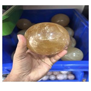 Esfera Miniatura de Calcita Amarilla Tallada, Cristal para Decoración del Hogar, Regalo, Meditación Espiritual, Equilibrio Energético, Piedra de Altar - Product Image 5