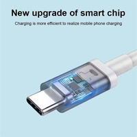 Cable USB Tipo-C a Tipo-C de 1M, Carga Rápida de 60W 3A PD con Cubierta de PVC y Blindaje de Lámina para Teléfonos Móviles iOS y PC