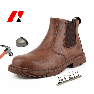 Botas de seguridad de construcción para hombres, botas de seguridad de marca de buena calidad, zapatos de trabajo negros, botas estilo de seguridad Chelsea - Product Image 1