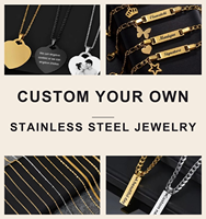 Fabricant de bijoux sur mesure OEM et ODM, pendentif en acier inoxydable plaqué or et argent, personnalisation du logo et du texte