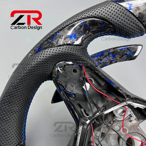 Volant en carbone forgé personnalisé avec LED pour Volkswagen ID7 ID3 <span class=keywords><strong>VW</strong></span> MK8 Golf8 <span class=keywords><strong>Touareg</strong></span> Golf GTI <span class=keywords><strong>R</strong></span> Accessoires intérieurs de voiture de sport - Product Image 4