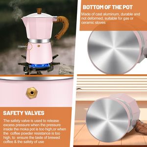 เครื่องชงกาแฟมอคค่าพอทแบบอิตาเลียนคลาสสิก 6 ถ้วย สำหรับเตาแก๊ส - Product Image 3