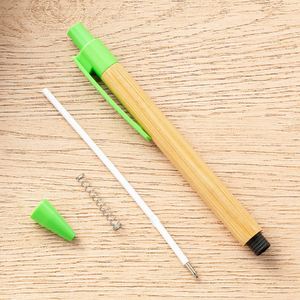 Xj134 Eco Barrel Ballpoint With Plastic Clip Promotional Business Custom Logo Printed Bamboo Ball <b>Pen</b> for <b>Gift</b> - Product Image 5