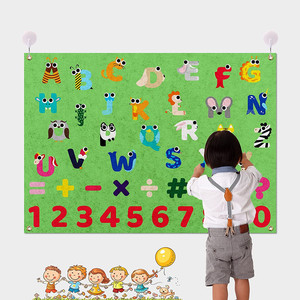 2025 nuevo diseño de letras y números de fieltro tablero de aprendizaje para niños pequeños, tablero de Historia de fieltro Kit educativo temprano regalo para colgar en la pared - Product Image 4