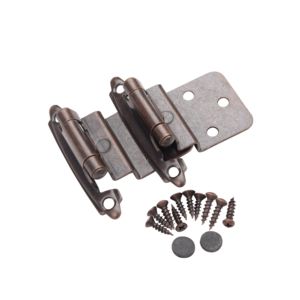 Bisagras ocultas WEKIS de 3/8 pulgadas con cierre automático para muebles, bisagras empotradas/desplazadas para puertas de gabinetes de cocina, de acero suave, para ventanas - Product Image 2