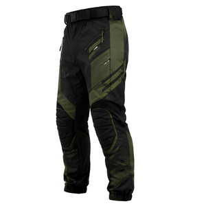 Pantalon de protection pour paintball - Noir Olive-Green - Tissu Oxford - Vêtements d'activités de plein air - Coupe universelle - Design respirant et rembourré - Product Image 1