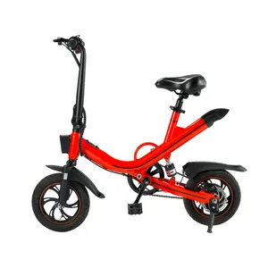 도매 저렴한 전기 자전거 350w 미니 전기 접이식 자전거 12 "사이클 전자 자전거 36v 7.8ah 배터리