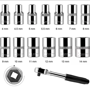 46pcs Carbon Steel Manual/Auto Repair Combination <b>Tool</b> <b>Set</b> 1/4" <b>Hand</b> Impact Spanner Small Socket Wrench Screwdriver Hard OEM - Product Image 3