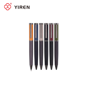 ปากกาโลหะ <span class=keywords><strong>YIREN</strong></span> ขายดี คุณภาพสูง ปากกาลูกลื่นแบบหมุน สกรีนโลโก้ได้ มี 6 สี สำหรับใช้ในโรงเรียนและธุรกิจ - Product Image 1
