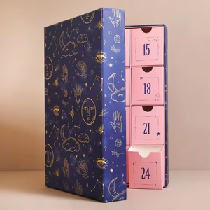 Calendrier de l'Avent 2026 Haut de Gamme Personnalisé en Papier Artisanat Thé 24 Jours Cristal Céleste Boîte Cadeau de Noël - Product Image 3