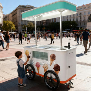 Chariots de vente ambulante de nourriture pour remorques 2025, chariots mobiles de vente de glaces italiennes - Product Image 6