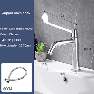 Robinet médical à longue tige pour cuisine hospitalière, robinet coudé à col long, robinet médical - Product Image 4