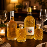 Bouteilles en verre rondes transparentes en gros pour spiritueux 100ml 200ml 330ml 500ml 750ml 1000ml – Emballage pour Vodka, Whisky, Gin, Tequila, Brandy, Rhum
