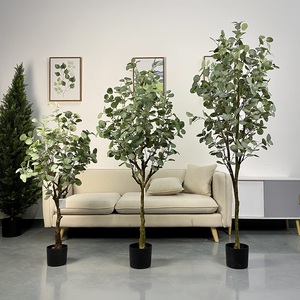 <span class=keywords><strong>Plantes</strong></span> artificielles <span class=keywords><strong>vertes</strong></span> en plastique, eucalyptus pour la <span class=keywords><strong>d</strong></span>écoration intérieure de la maison - Product Image 6