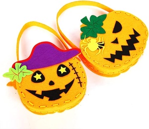 Bolsas de regalo de Halloween de fieltro para niños, bolsas de dulces para trucos o tratar, suministros para fiesta de Halloween - Product Image 3