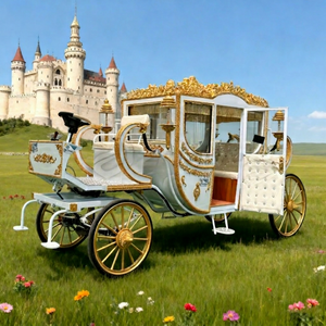 Luxury Royal Wedding Horse Carriage Electric Steel Structure Customizable Color for Sale - Product Image 1