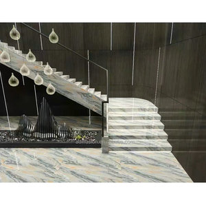 Hiện đại Glossy gốm thiết kế đồ họa phòng ốp tường 120x30 + 120x17cm đá cẩm thạch cái nhìn cầu thang gạch đánh bóng nội thất ốp tường - Product Image 1