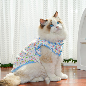 Ropa para Mascotas de Primavera/Verano, con Volantes y Estampado Floral, para Perros y Gatos, al por Mayor, de Alta Calidad y Bajo Precio, para Bichón - Product Image 5