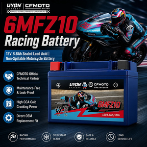 Batería de Gel Sellada de Plomo-Ácido 6MFZ10 12V 8.6Ah Libre de Mantenimiento para <span class=keywords><strong>CFMOTO</strong></span> Racing Standard, Distribuidor Oficial <span class=keywords><strong>CFMOTO</strong></span> - Product Image 5