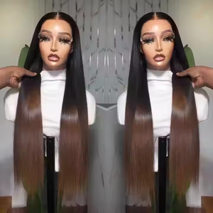 18 20 22 24 26 28 30 بوصة 1b/اللون البني أومبير 5x5 لاصق Hd الدانتيل إغلاق الخام الفيتنامية العظام مستقيم الشعر البشري الباروكات - Product Image 5