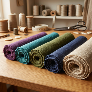 Rouleau de tissu 100% chanvre, toile de jute tissée pour l'artisanat, l'emballage et la décoration - Product Image 3