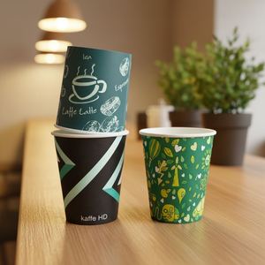 Vaso de Papel Desechable de Pared Simple con Impresión Personalizada, Ecológico, para Café Caliente, Precio de Fábrica - Product Image 4