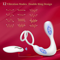 Großhandel Doppelring Prostata-Massagegerät Kabellose Fernbedienung Silikon Anal-Vibrator Medizinische Qualität Erwachsenenprodukte für Männer