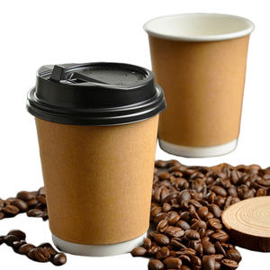 Fabricante de China, vasos de papel Kraft marrón de doble pared ondulada, 2oz, 4oz, 8oz, desechables, reciclables, ecológicos, pequeños vasos de papel para sopa - Product Image 5