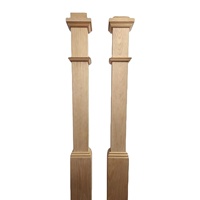 Craftsman Classic Square Wood Balusters 6''W X 55-1/2 ''H White Oak 4092 Box Newel Posts for Stairway New Product"