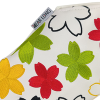 Logo personnalisé de broderie de tricot vente chaude durable en cuir PU couvre-club de conducteur de golf couvre la tête