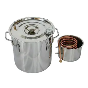 Baistra-Destilador de Alcohol para vino y agua, 18L, Moonshine, caldera fija