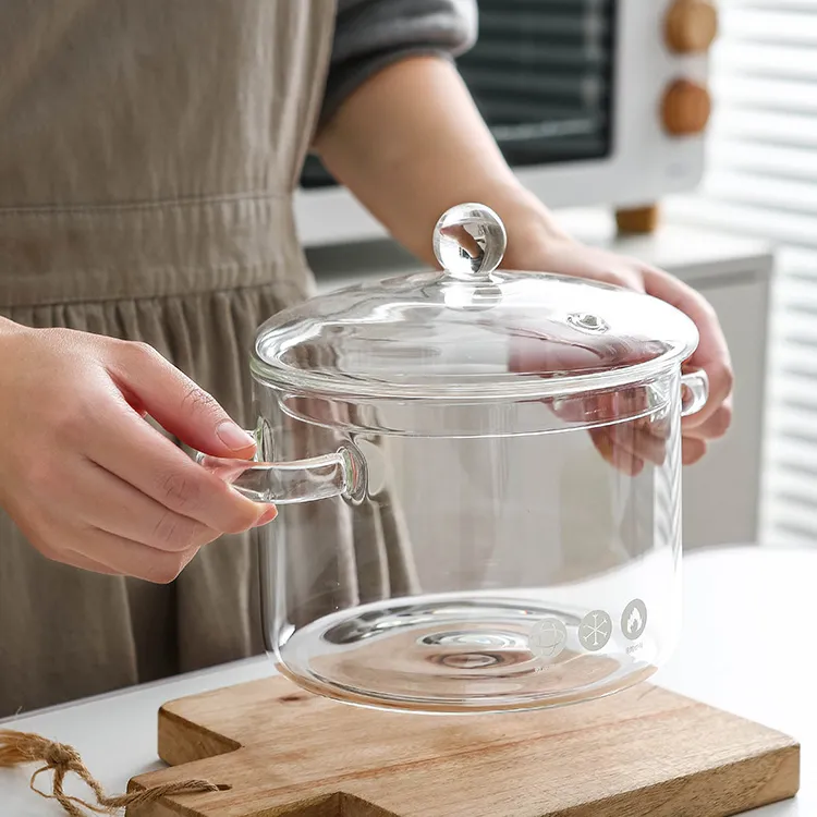 Креативная оптовая продажа, супница для лапши быстрого приготовления, термостойкая стеклянная посуда для приготовления салатов объемом 34 унции