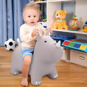 Jouets rebondissants pour enfants de haute qualité, en forme de rhinocéros, pour l'extérieur, avec service de personnalisation des couleurs et des matériaux, jouets animaux de la ferme - Product Image 4
