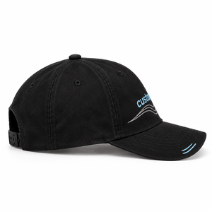 Gorra Deportiva Casual de 5 o 6 Paneles con Visera Curva, Certificada de Fábrica, Color Negro, con Logotipo Bordado Personalizado - Product Image 2