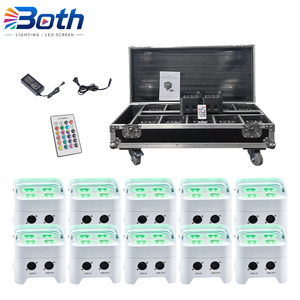 4x18W RGBWA+UV <b>Mini</b> Battery <b>LED</b> Uplight Wireless DMX Par <b>Light</b> for Wedding Party Events - Product Image 1