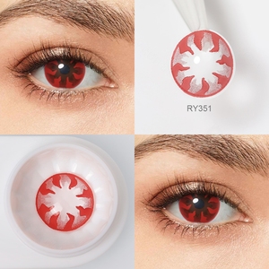 Pseyeche <span class=keywords><strong>lentilles</strong></span> de contact colorées drapeau national cosplay Anime <span class=keywords><strong>lentilles</strong></span> de contact de couleur rose cœur Halloween Zombie <span class=keywords><strong>lentilles</strong></span> de contact - Product Image 3