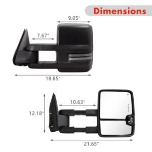 FARWIDE Gương Bên Kéo Xe Tải Cho Chevy Silverado GMC Sierra 2003 2004 2005 2006 Kèm Đèn Nước Chạy - Product Image 3