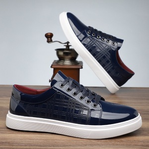 Chaussures habillées décontractées pour hommes à bout rond en polyester, à lacets, confortables, avec sangles brillantes, toutes saisons, tailles 39-48 - Product Image 3